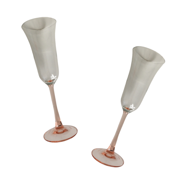 Rose Champagne Flute Glasses